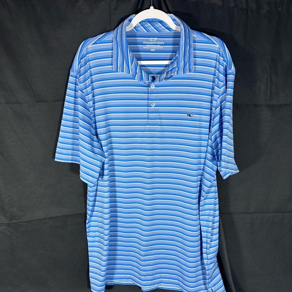Vineyard Vines Blue Striped Polo Shirt